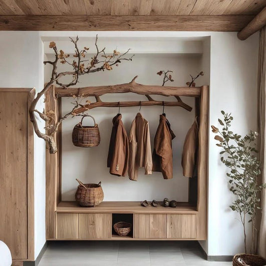 How to Style a Walnut Hall Tree in a Modern Farmhouse