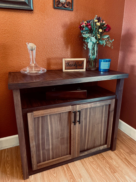 MADE 2 ORDER Accent/Media/Office/Printer/Storage Cabinet w/Accent Shelf. Custom Sizes & Options. Natural Black Walnut. Free shipping in US.