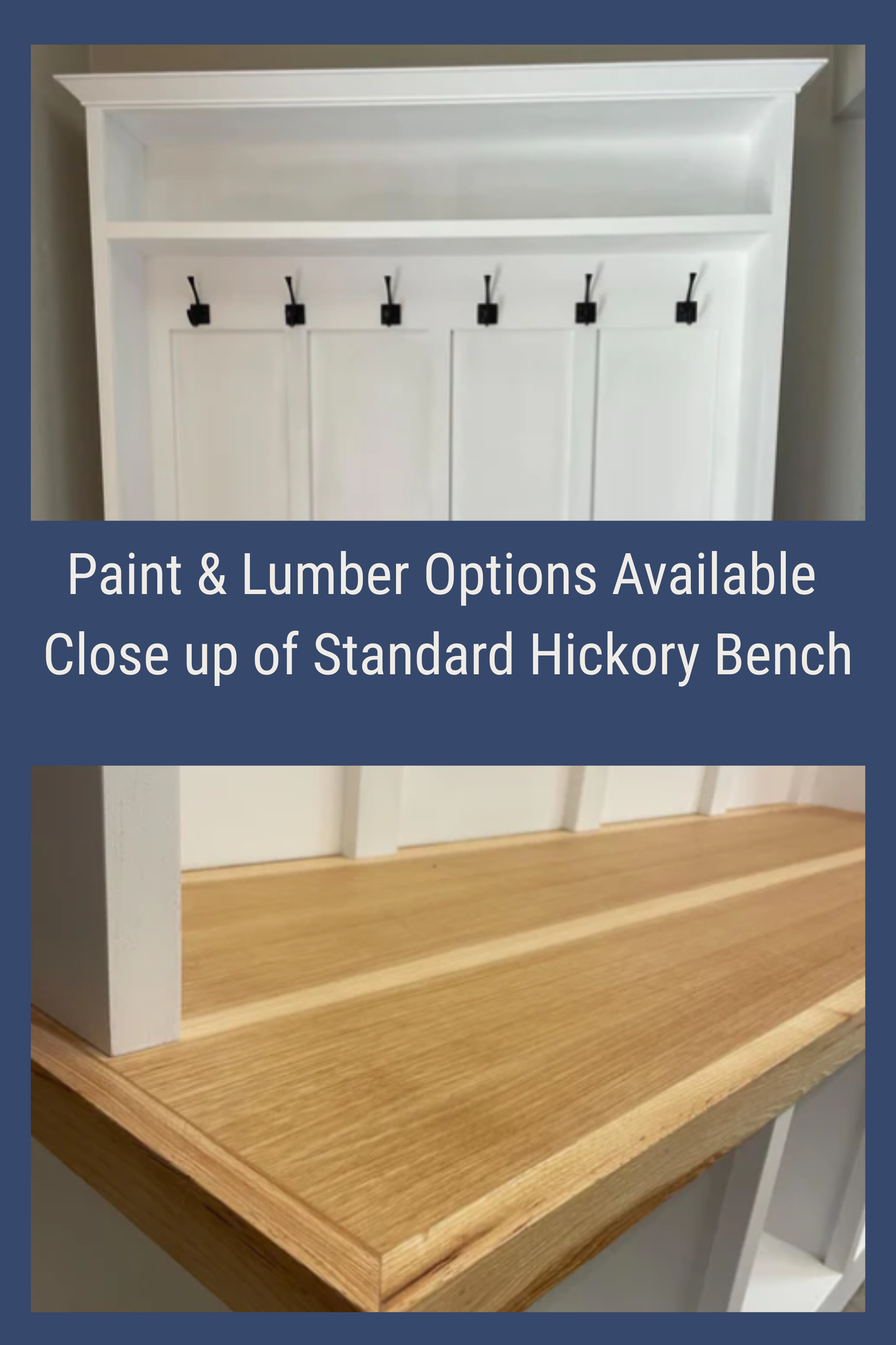 Painted Hall Tree for Entryway, Living & Mudroom