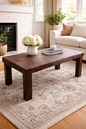 Black Walnut Slab Coffee Table with Bow Tie Inlay | Handcrafted Solid Wood Table