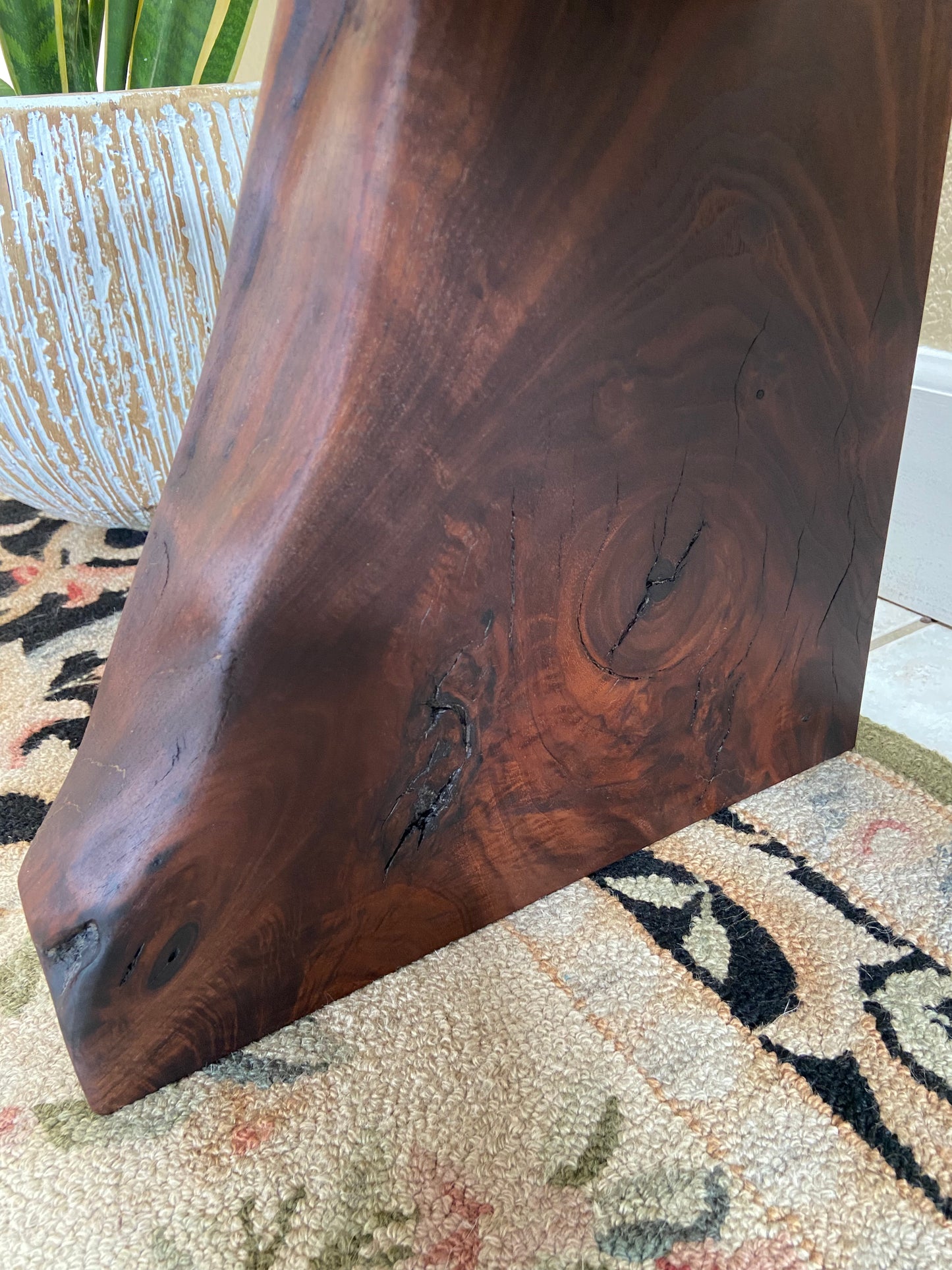 Black Walnut Waterfall Bench | Live Edge Accent | Entryway, Hall, Foyer, Bedroom, Office Furniture | One of a Kind |