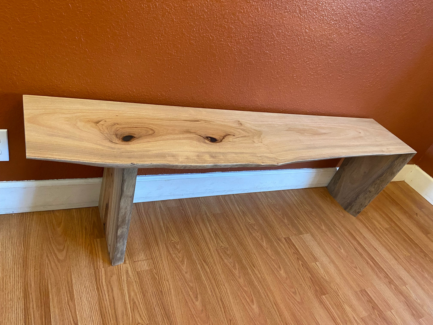 Rare Camphor Waterfall | Live Edge Accent | Entryway, Hall, Foyer, Bedroom, Office Furniture | One of a Kind |