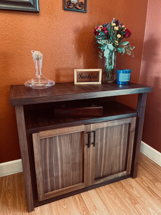 Accent, Media, Office, or Storage Cabinet with Shelf | Black Walnut, Hickory, Cherry, Oak | Multiple Sizes