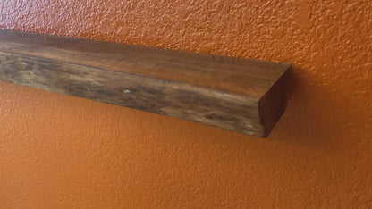 Live Edge Floating Shelf | Black Walnut | Heavy Duty | Kitchen, Bathroom, Bedroom, Office Shelves | Hardware Included